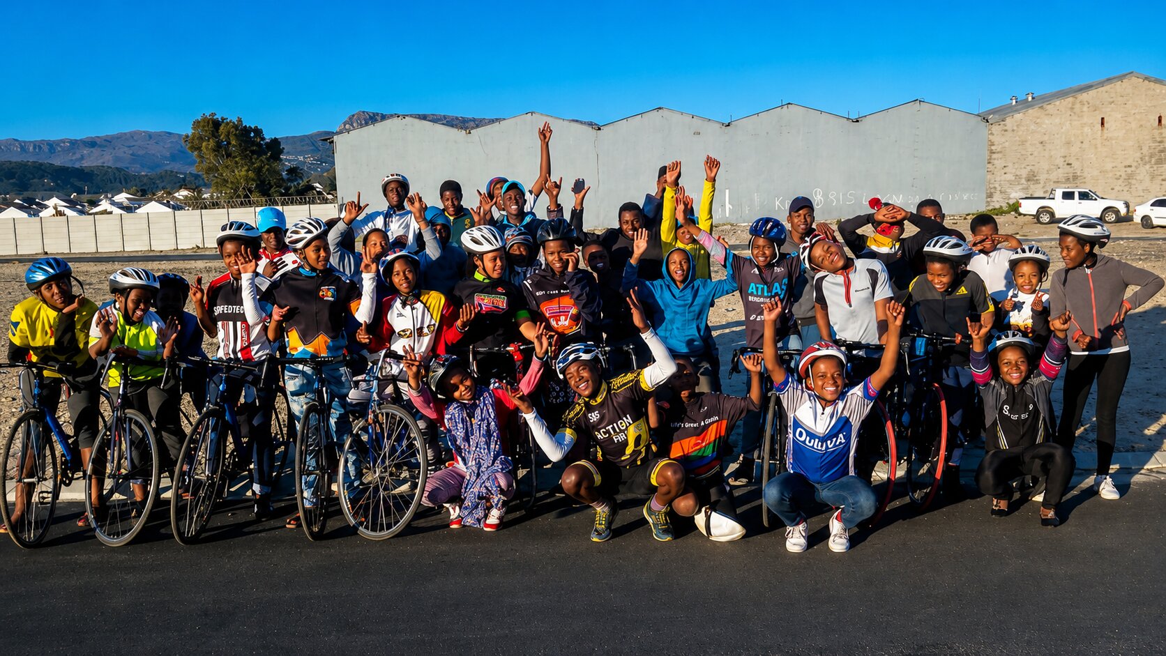 Songezo cycling academy participants